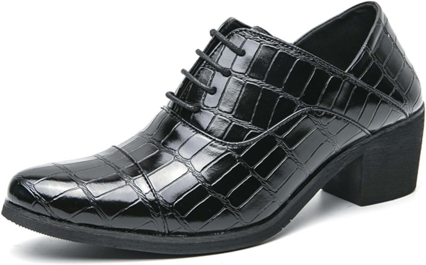 

Мужские оксфорды на толстой подошве с модным заостренным носком для делового и повседневного стиля, формальная обувь для офиса, вечеринок, банкетов, танцев, свадеб, костюмов, платьев, кожаные туфли Generic, черный