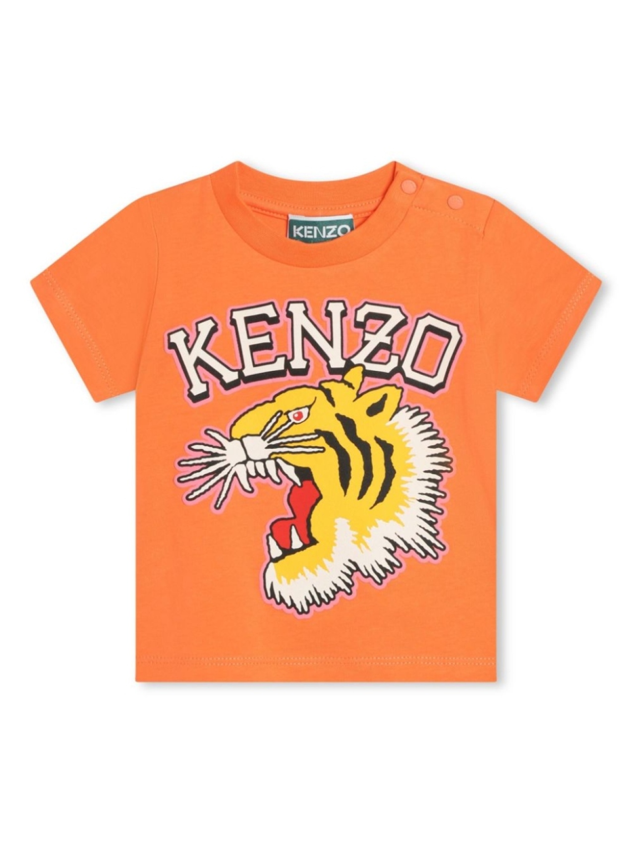 

Kenzo Kids футболка с графичным принтом, оранжевый