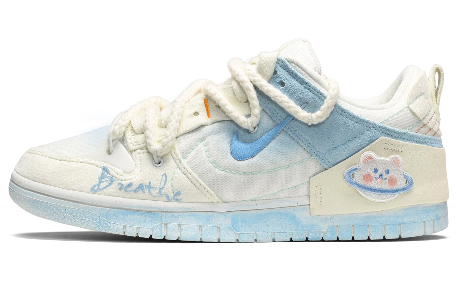 

Кроссовки Nike Dunk Disrupt Skateboard Shoes Women's Low-Top Blue White Yellow