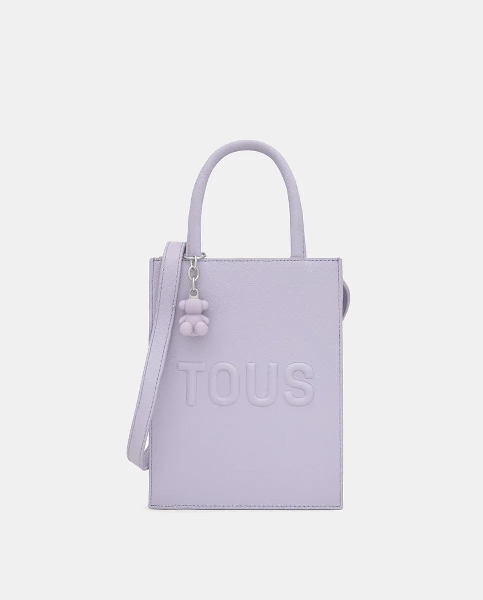 

Мини-сумка с магнитной застежкой и двойной ручкой Tous, сиреневый