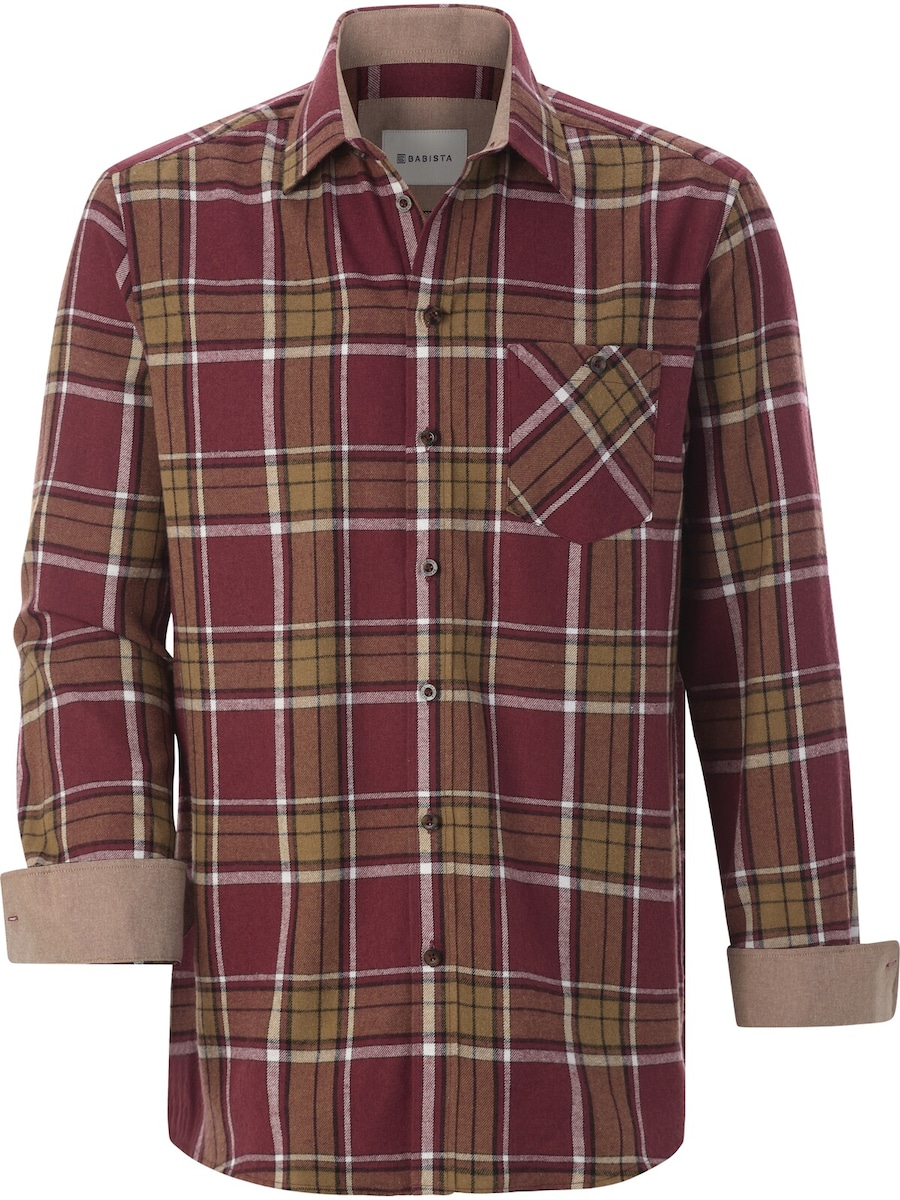 

Рубашка на пуговицах классического кроя BABISTA Saltinora, темно-красный