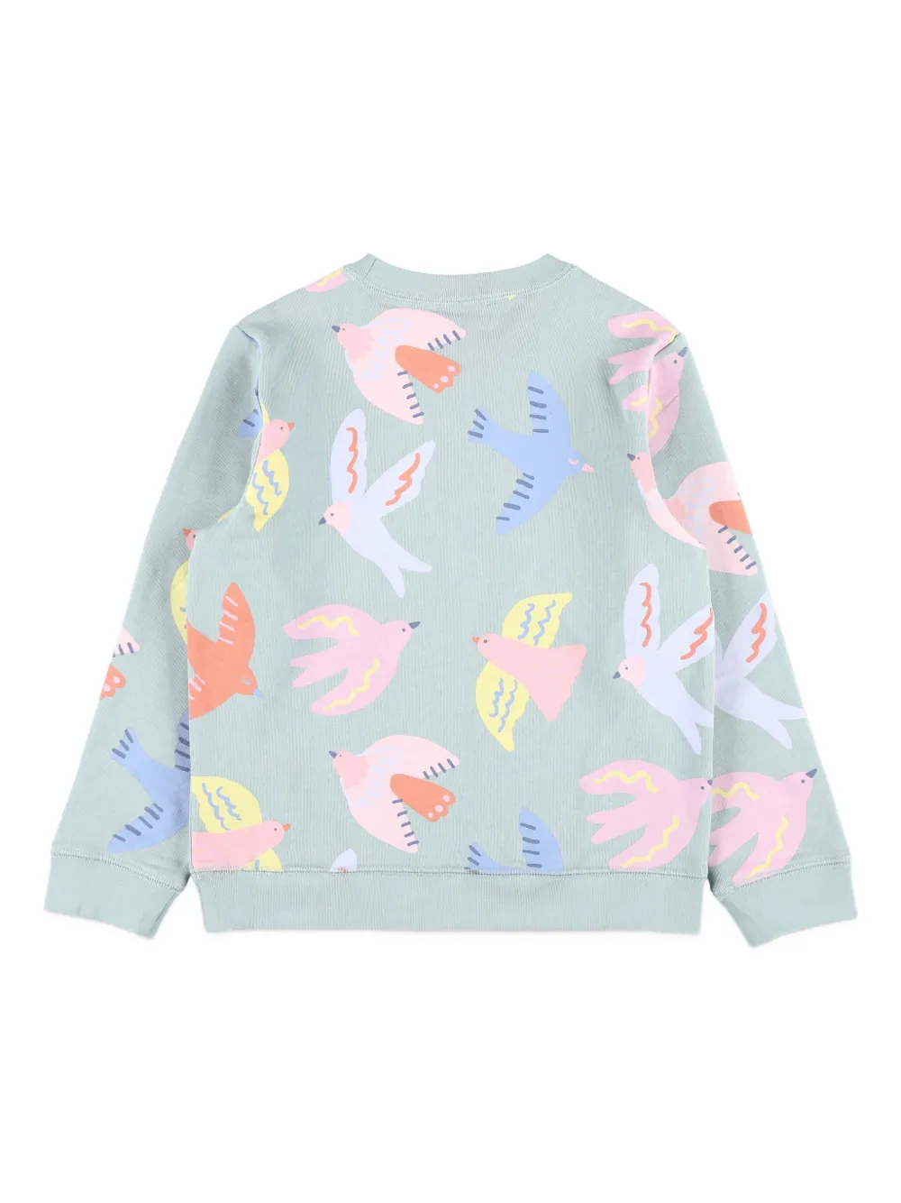 Толстовка с птичьим принтом Stella McCartney Kids, серый — фото 2