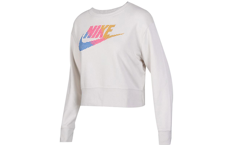 Nike Женская толстовка, цвет "Фантом", серо-белый — фото 3