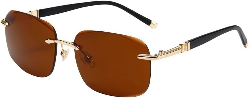 

Ретро-солнцезащитные очки в овальной металлической оправе для женщин и мужчин, винтажные эллиптические очки с защитой от УФ-излучения UV400, стильные модные очки унисекс MAZNVISO, Brown