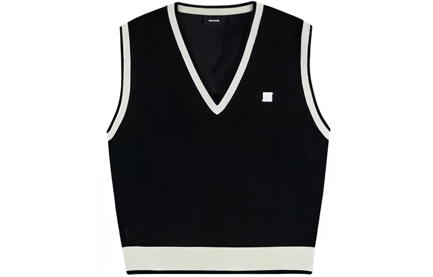 

Вязаный майка с металлической деталью Logo WE11DONE, черный