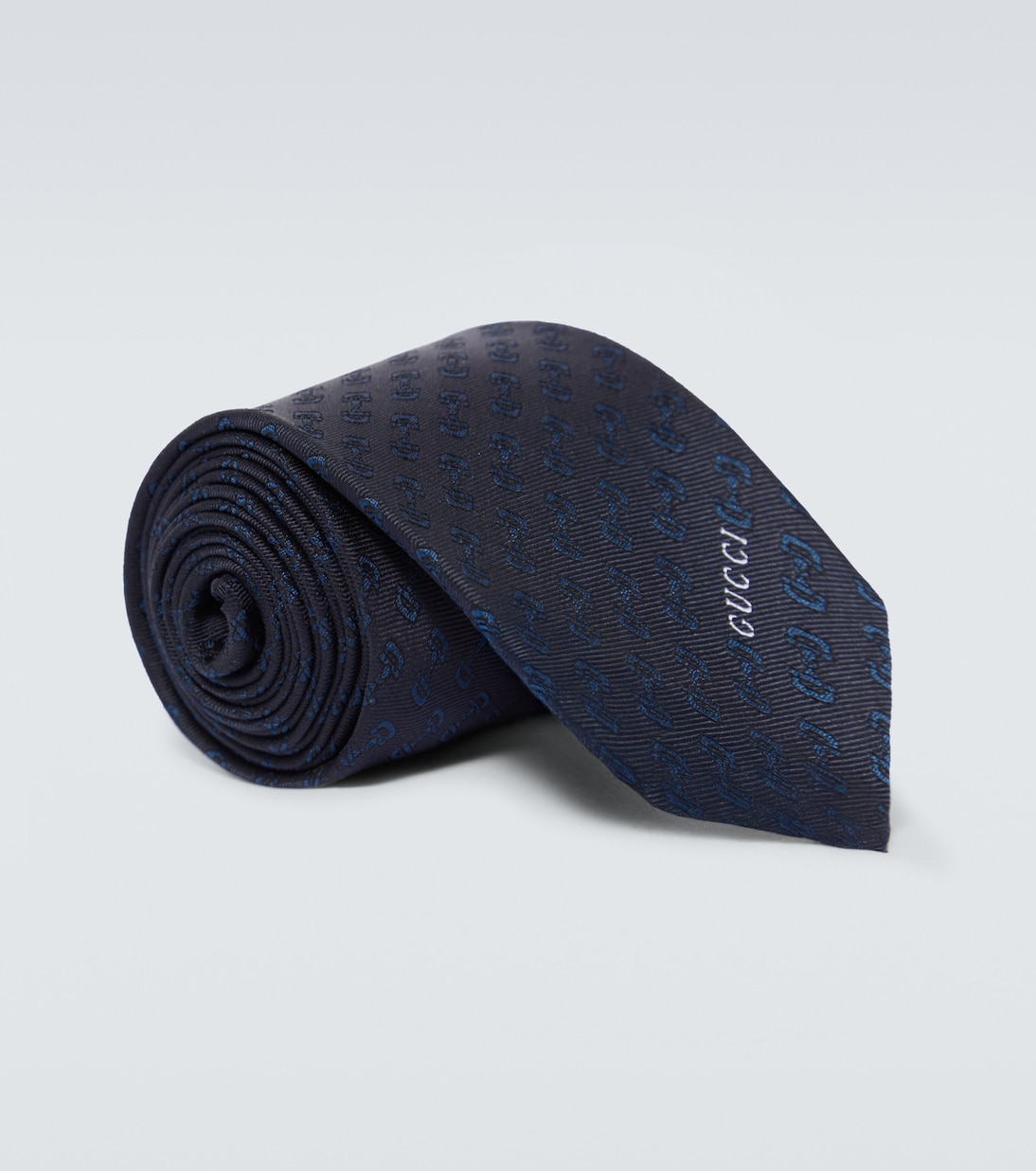

Шелковый галстук с подвеской Horsebit Gucci, Navy/Blue