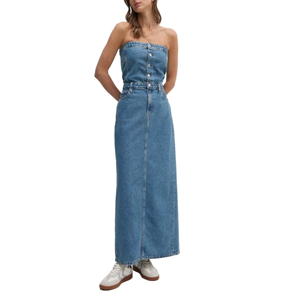 

Синее хлопковое платье Calvin Klein Jeans
