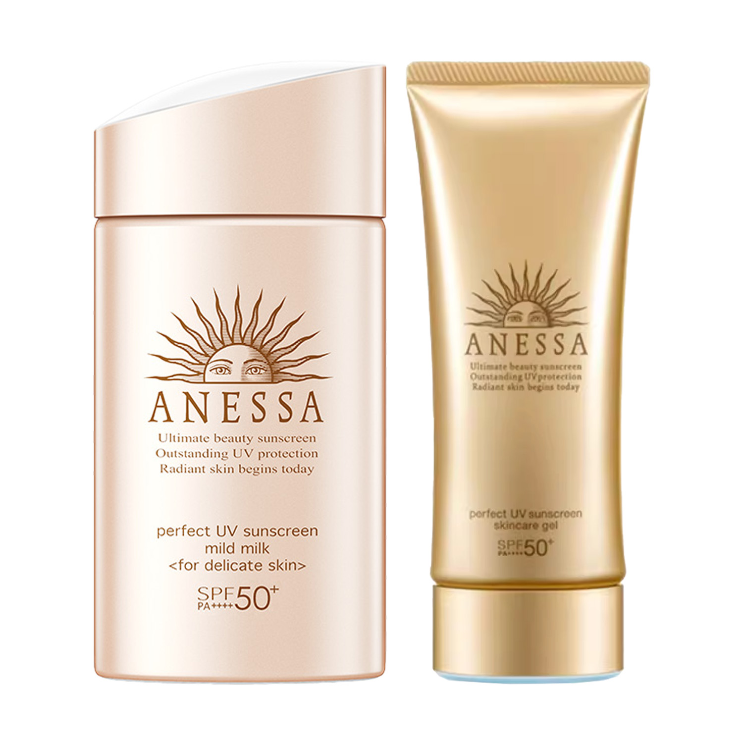 ANESSA Набор для защиты от солнца anresha с мультизащитой защита от уф-лучей водонепроницаемый устойчивый к поту освежающий SPF50+ PA++++ 60мл+90г — фото 3