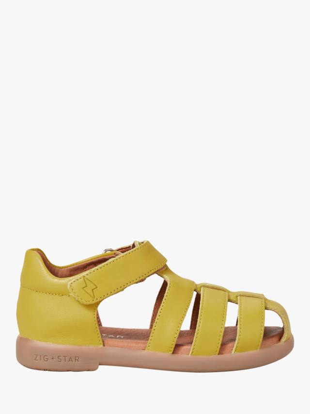

Детские космические кожаные сандалии Zig+Star, Yellow