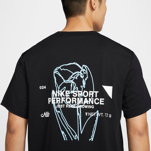 Футболка dri fit uv hyverse фитнес футболка Nike, черный — фото 3