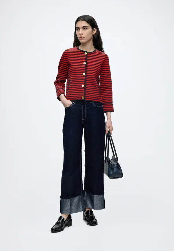 Кардиган Tommy Hilfiger Gold button cardigan, темно-синий/огненно-красный — фото 2