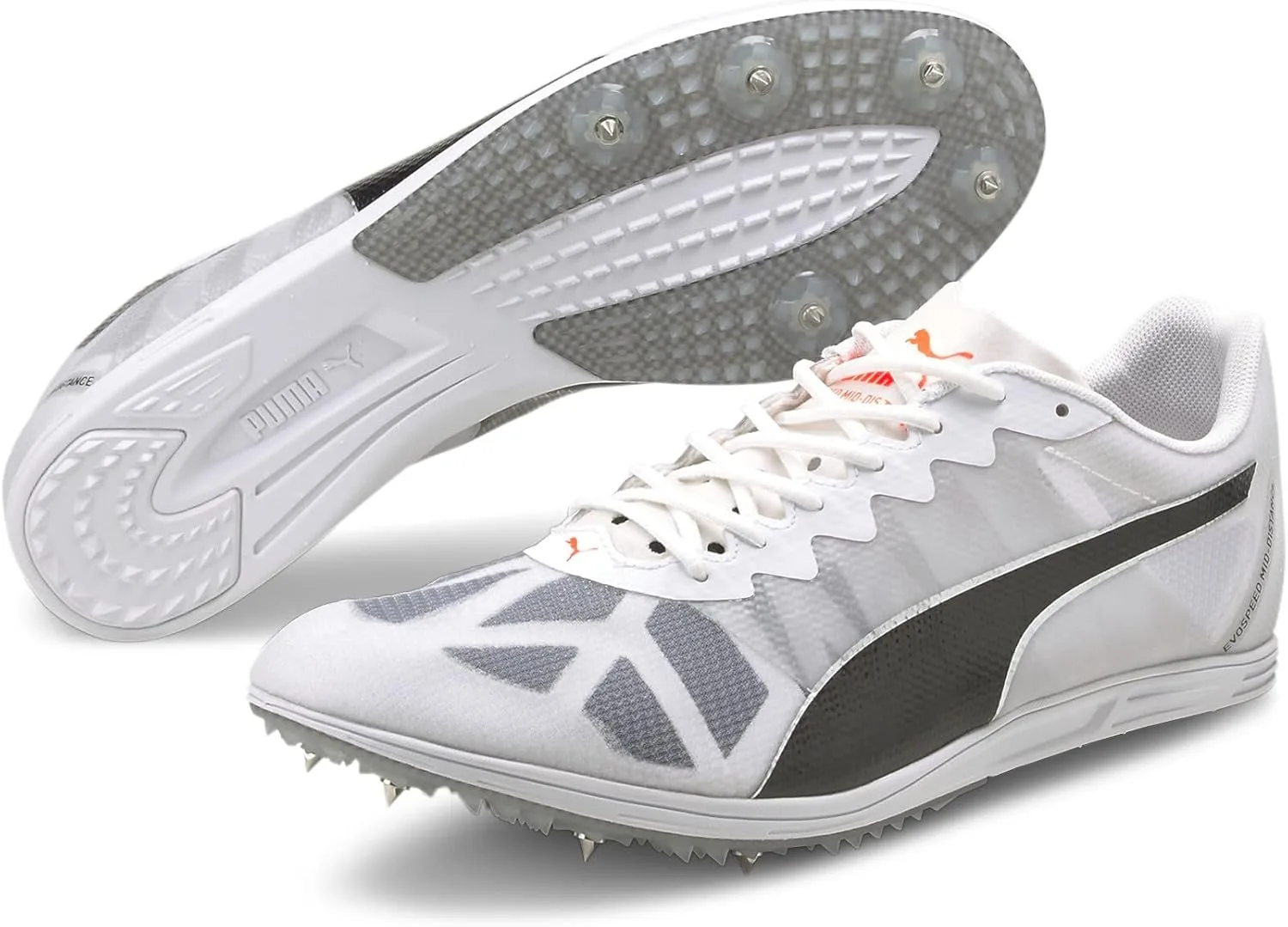 Мужские кроссовки PUMA Evospeed для бега на средние дистанции, белый/черный — фото 2