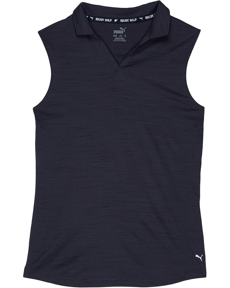 

Поло PUMA Golf Kids Cloudspun Coast Sleeveless Polo, цвет Navy Blazer Heather