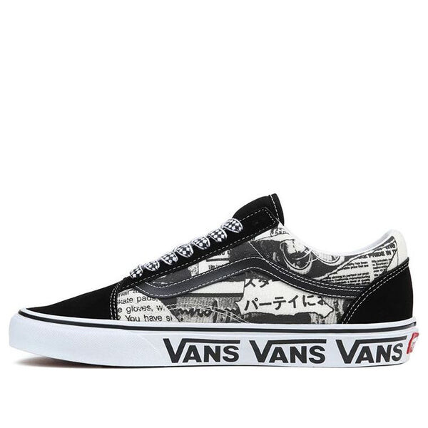 

Кроссовки old skool shoes 'collage - black' Vans, черный