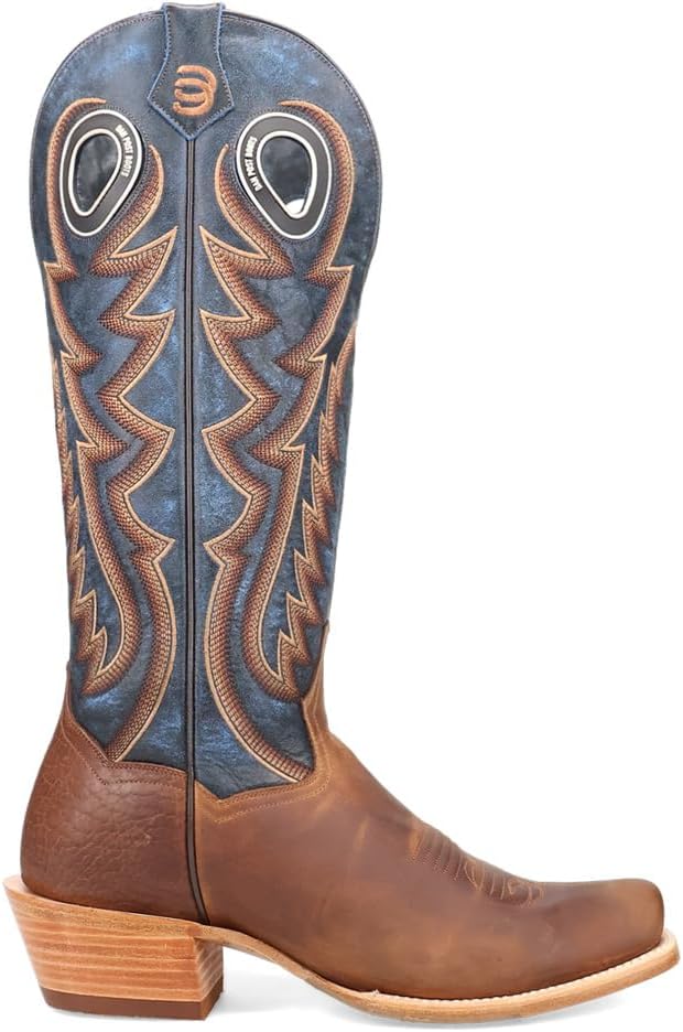 

Мужские сапоги Dan Post Bucky с вышивкой, квадратный носок, на молнии, повседневные, до колена - синие, коричневые