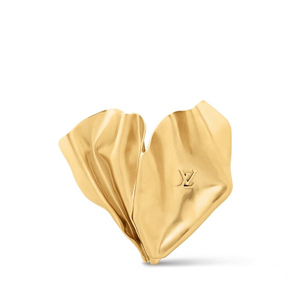 

Скульптурная брошь LV Louis Vuitton, золотой