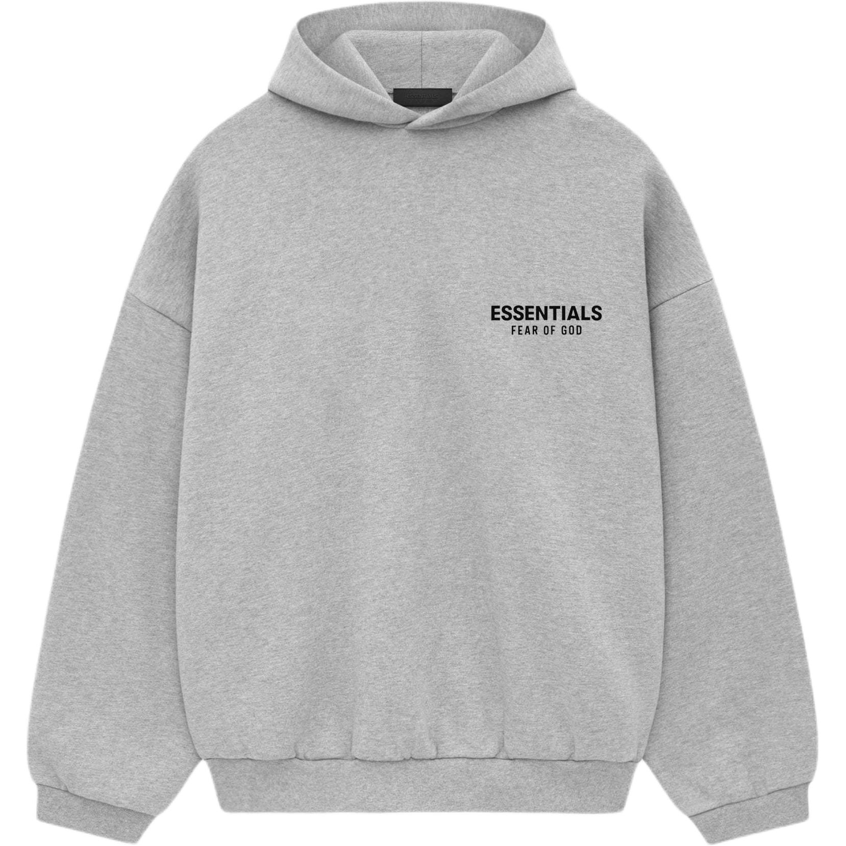 Толстовка с капюшоном из флиса Fear Of God Essentials, светло-дымчато-серый/светло-серый меланж — фото 3