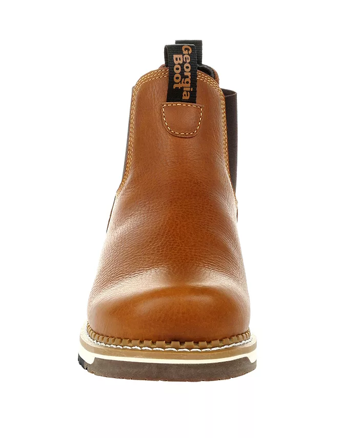 Мужские рабочие ботинки Chelsea AMP LT Wedge Georgia Boot, коричневый — фото 2