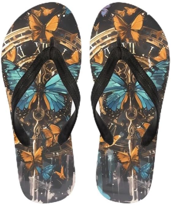 

Женские пляжные шлепанцы Semiouray с камуфляжным принтом, подсолнечник, тюльпан, легкие летние тапочки, сандалии-вьетнамки для отпуска на Гавайях, Butterfly Clock