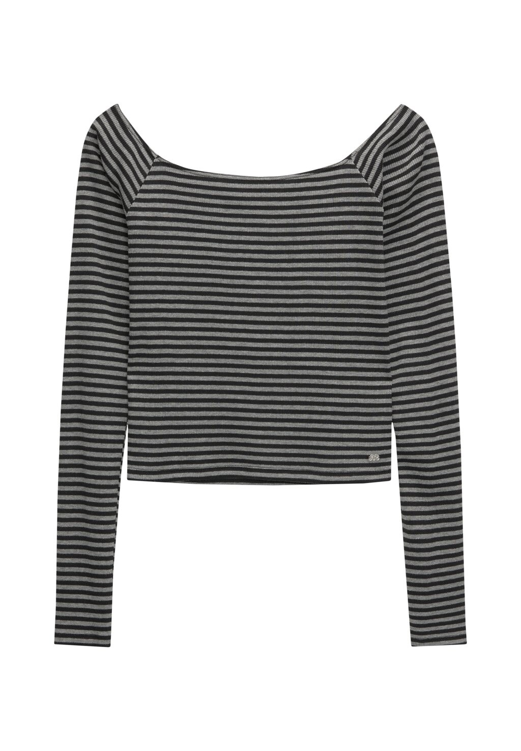 

Топ с длинными рукавами STRIPED PULL&BEAR, черный