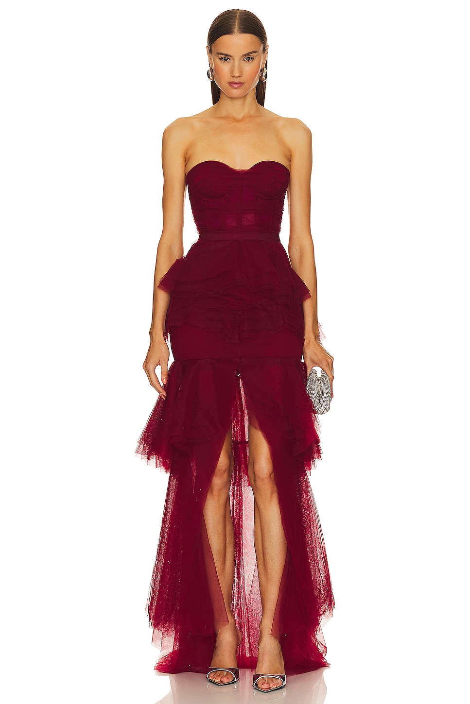 

X revolve алай платье Michael Costello, цвет oxblood