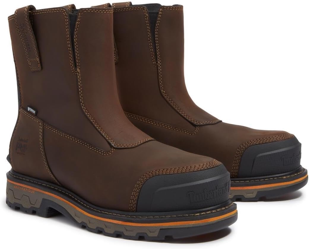 Timberland PRO мужские ботинки True Grit Chelsea с композитным защитным носком, водонепроницаемые, Dark Brown — фото 2