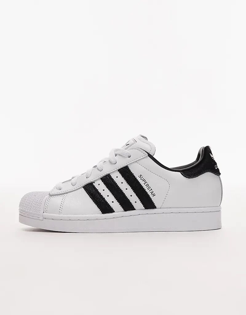 Кроссовки Adidas Originals Superstar II из белого и черного конского волоса — фото 2