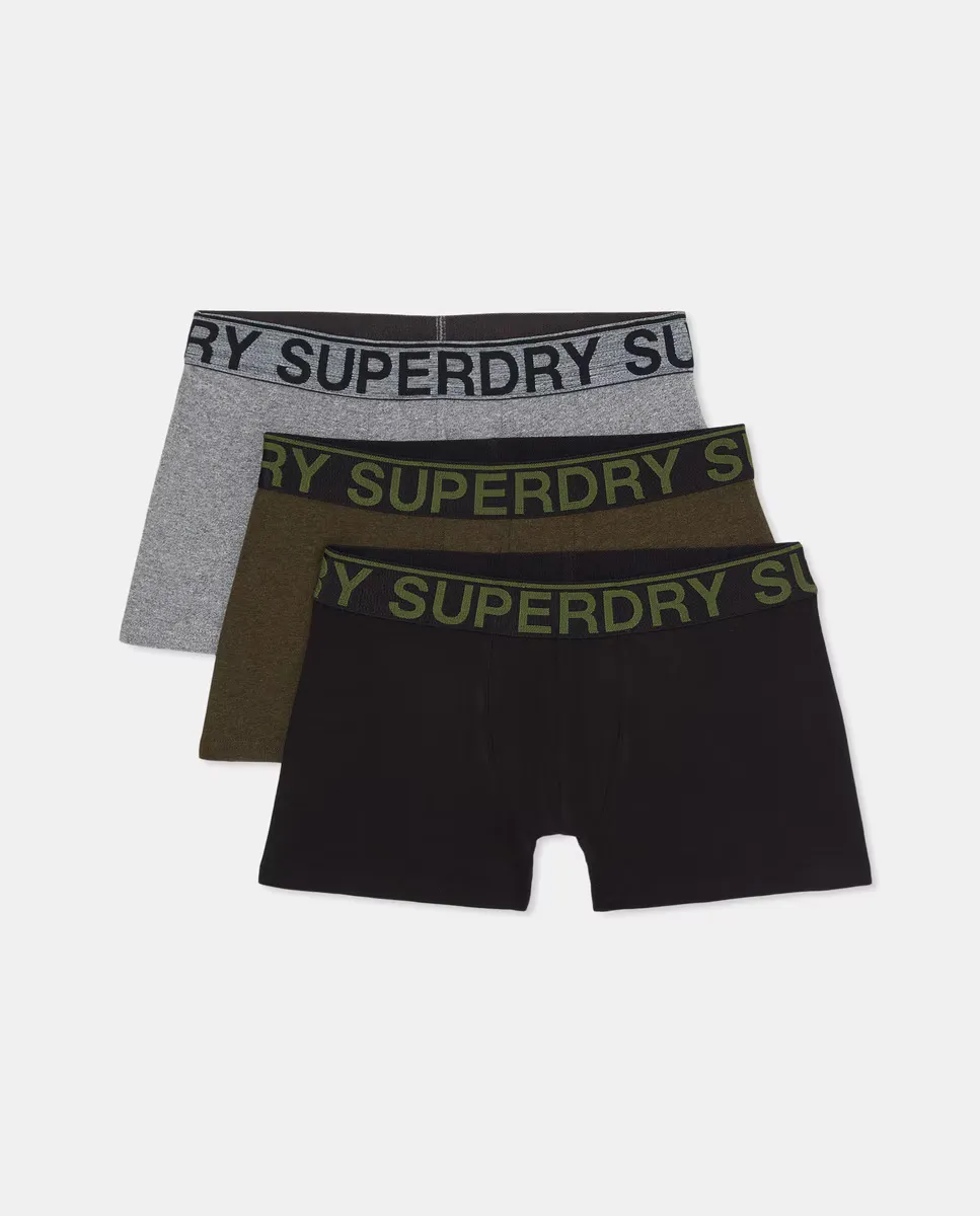

Комплект из трех трусов из органического хлопка Superdry, мультиколор