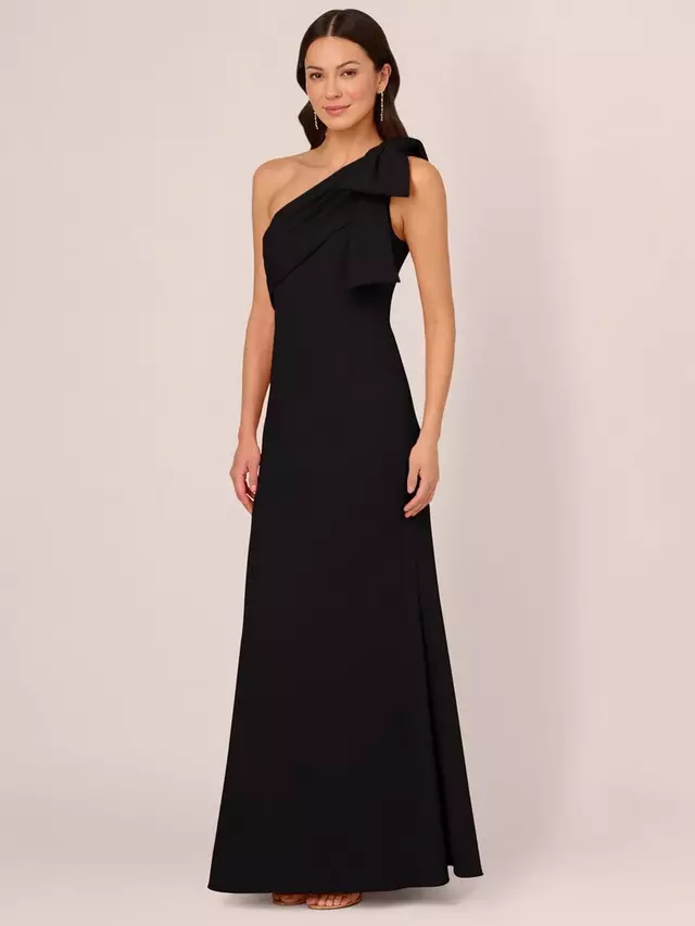 

Платье Adrianna Papell Asymmetric Stretch Crepe, черный