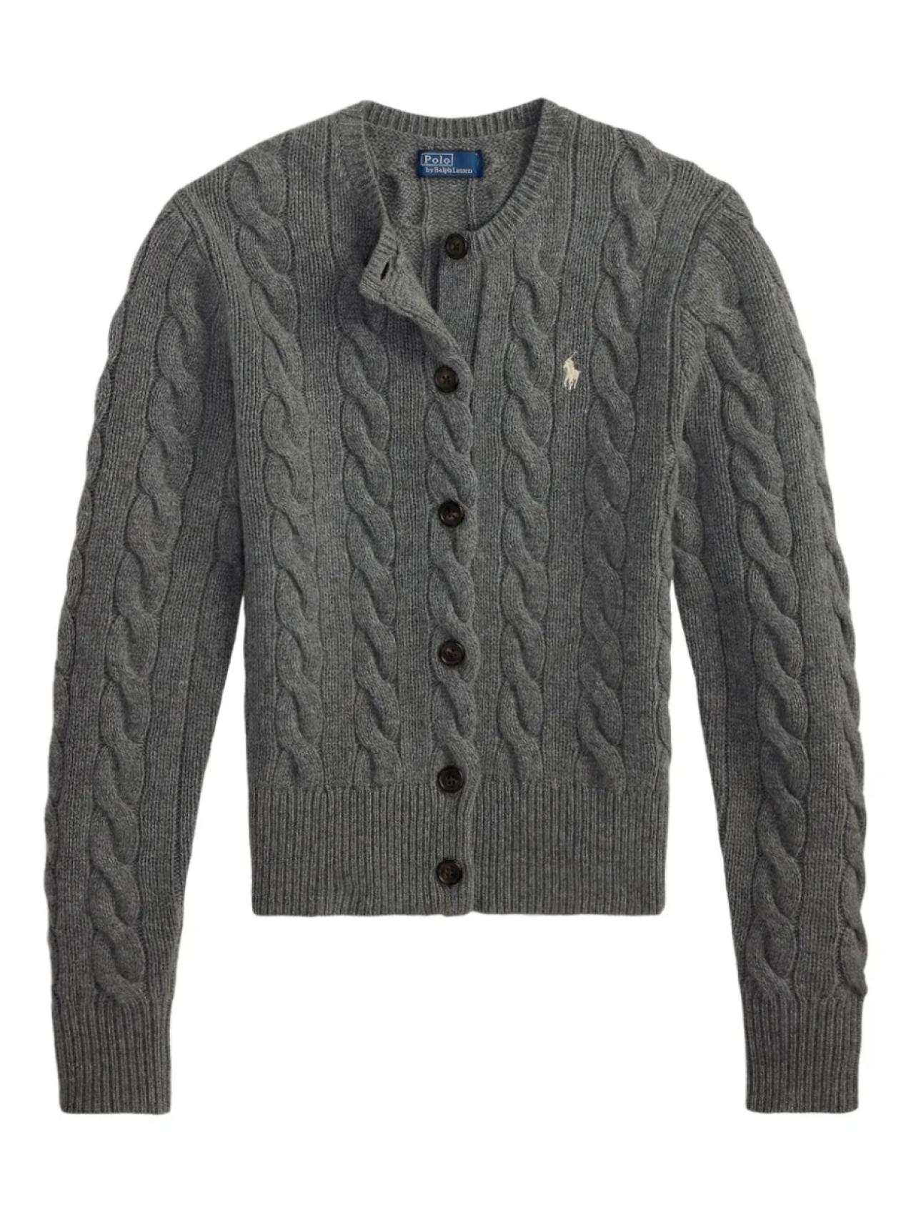 

Polo Ralph Lauren кардиган фактурной вязки, серый