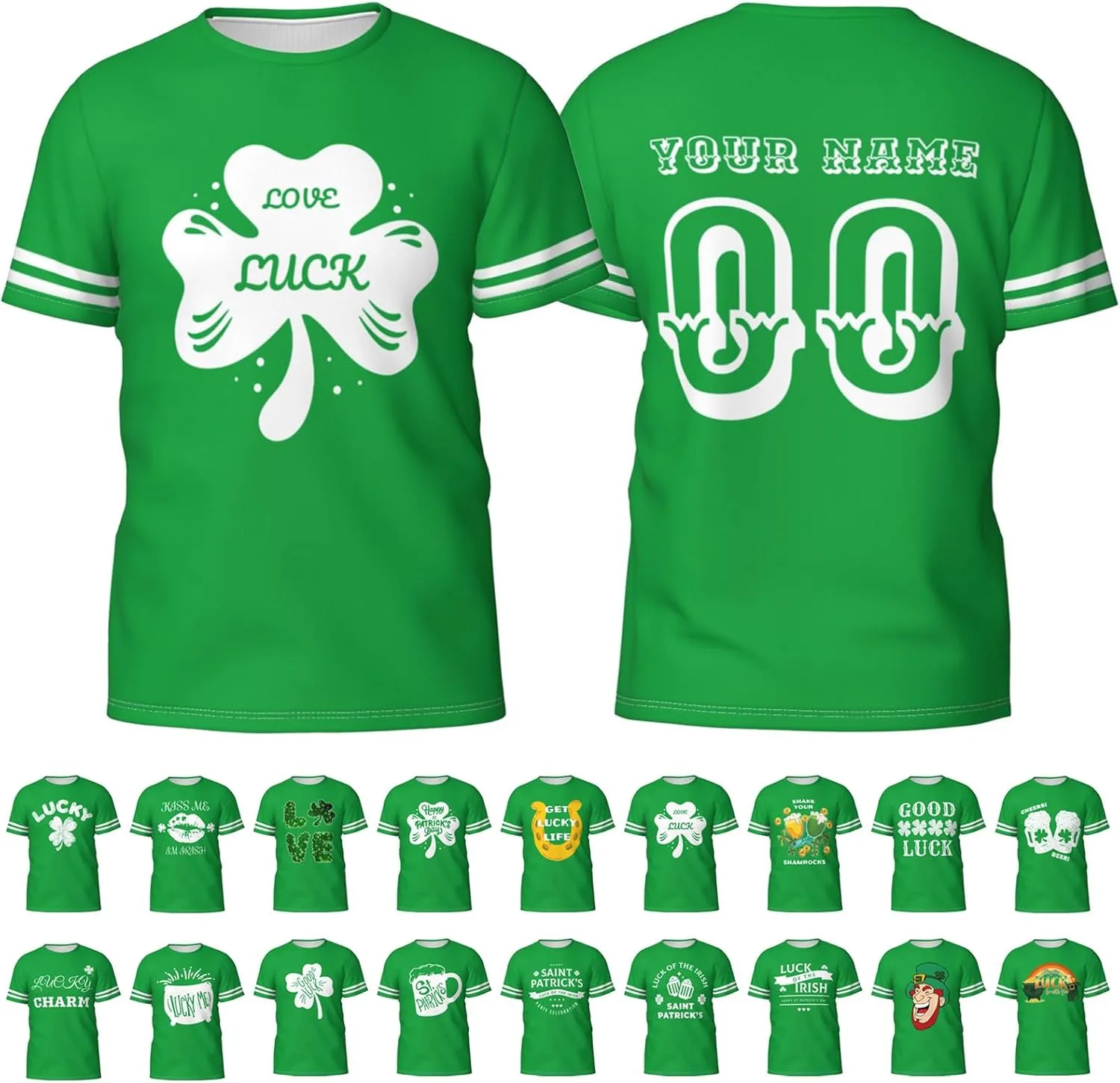 

Футболка Custom St. Patrick's Day с именем и номером