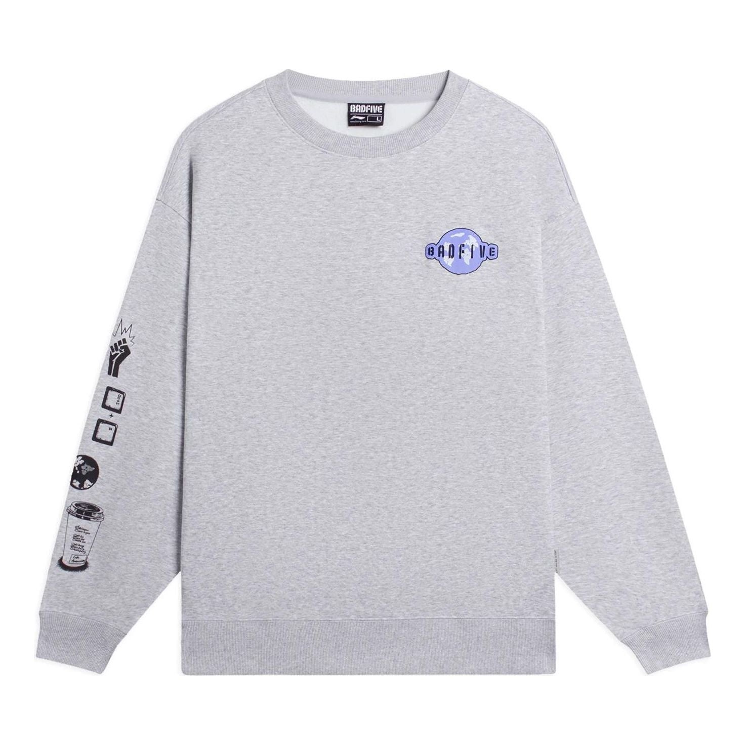 

Спортивная толстовка Li-Ning BadFive Graphic Sweatshirt 'Grey' AWDSC01-1, серый