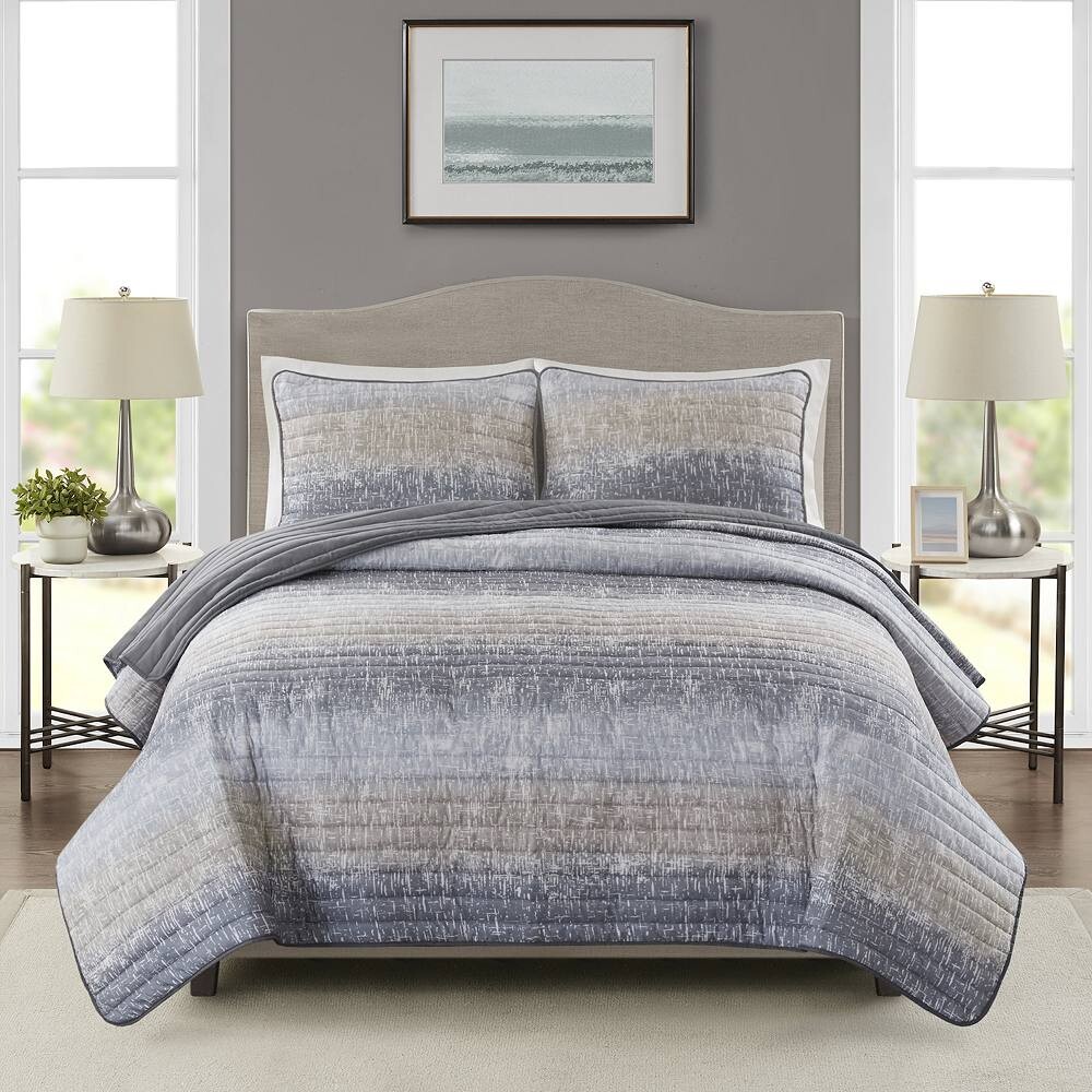 

Комплект одеял Madison Park Essentials, цвет Gray Stripe