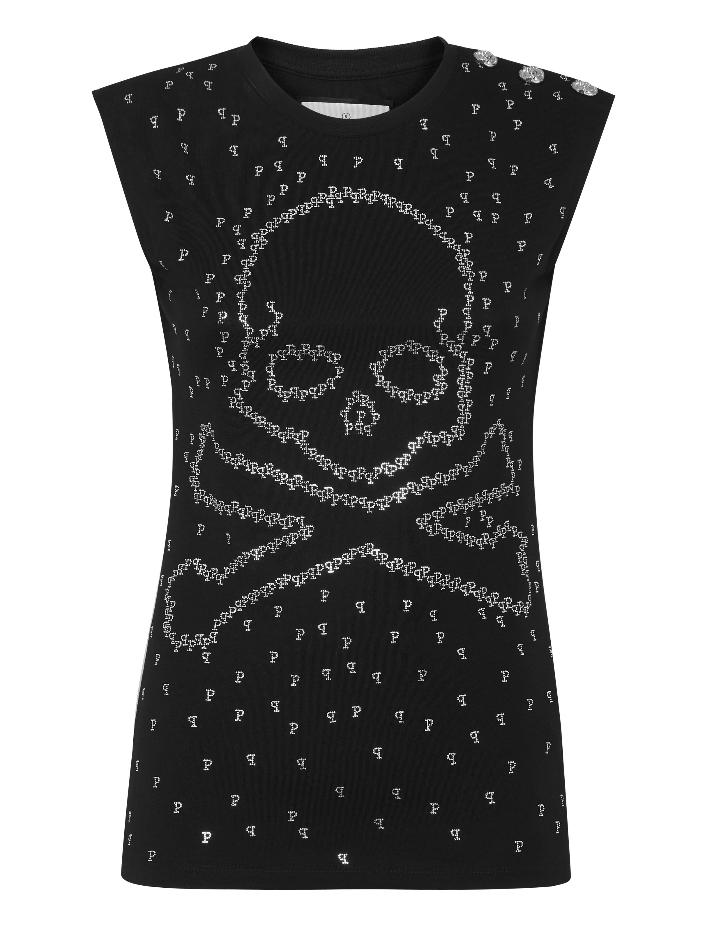 

Майка со стразами Skull&Bones PHILIPP PLEIN, черный