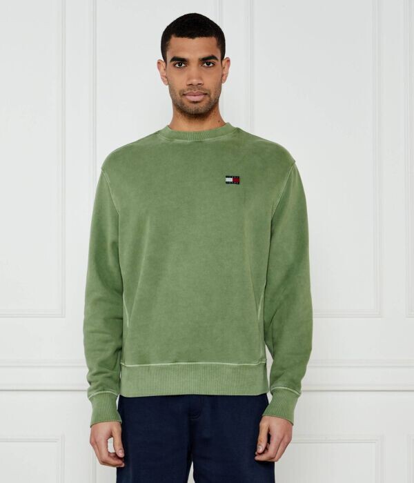

Толстовка Tommy Jeans Relaxed Fit, зеленый