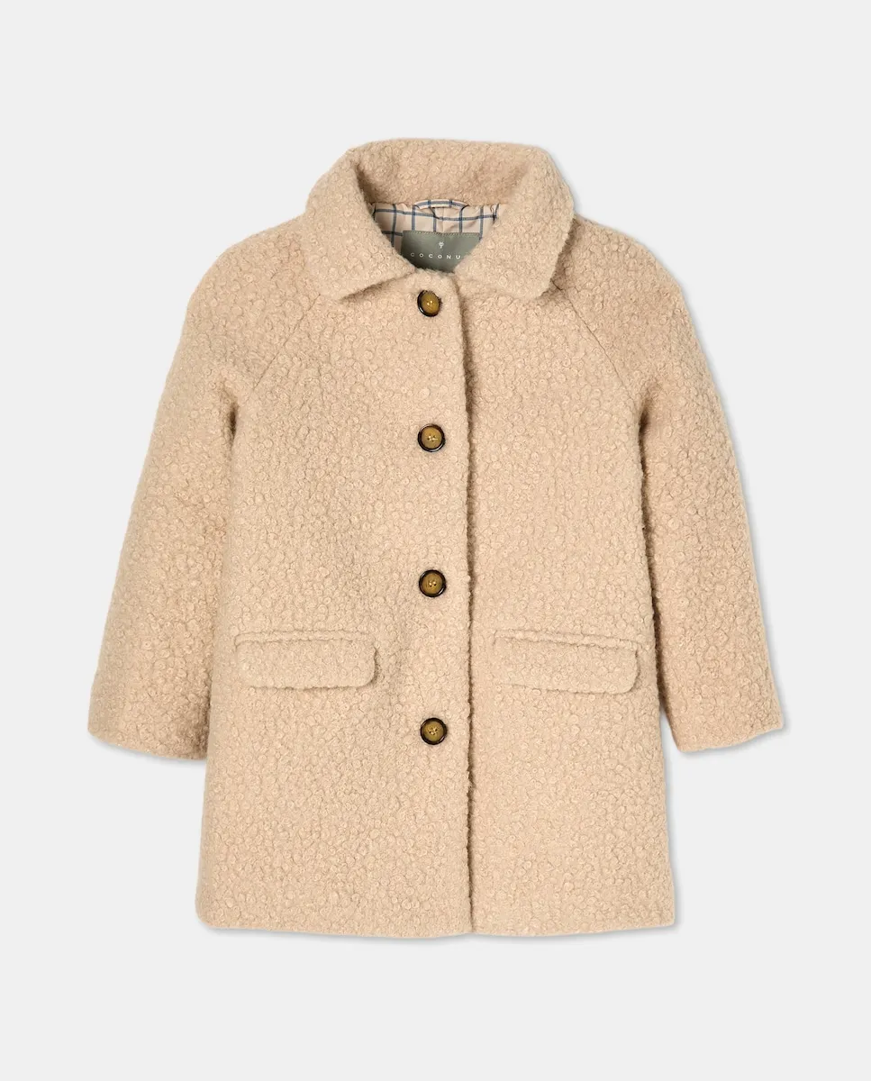 

Однотонное махровое пальто для девочек Coconut El Corte Inglés, экрю