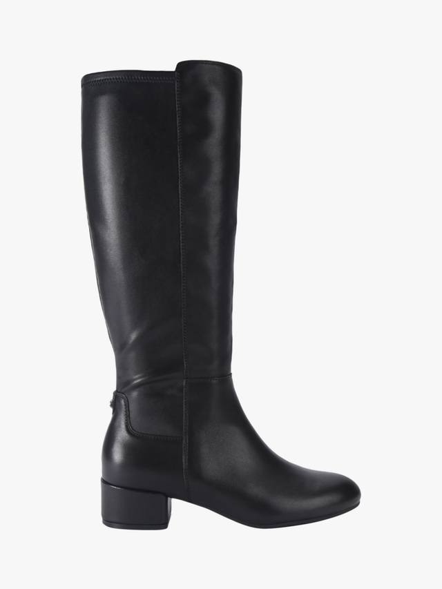 Gaia кожаные высокие сапоги до колена Carvela, Black