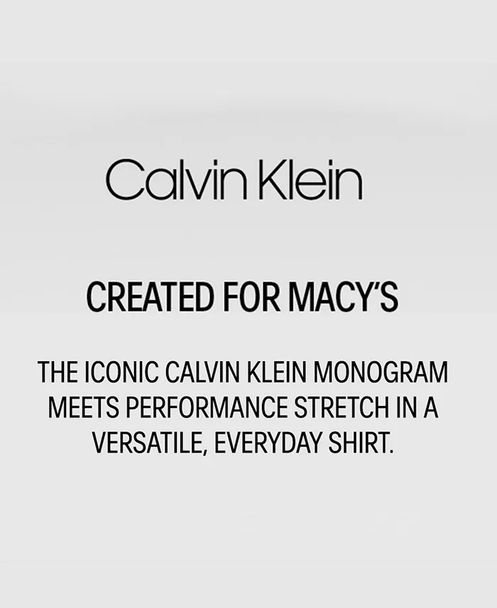 Мужская облегающая рубашка со стретчем Calvin Klein, розовый — фото 4