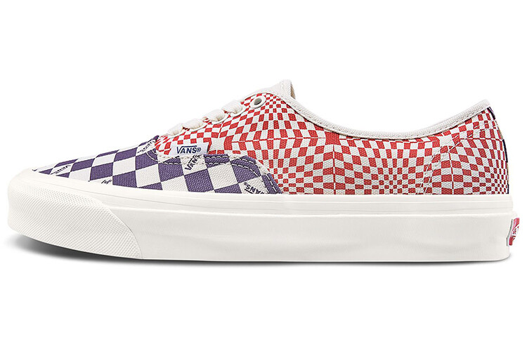 

Кроссовки Vans Authentic Logo Check Violet Indigo Racing Red