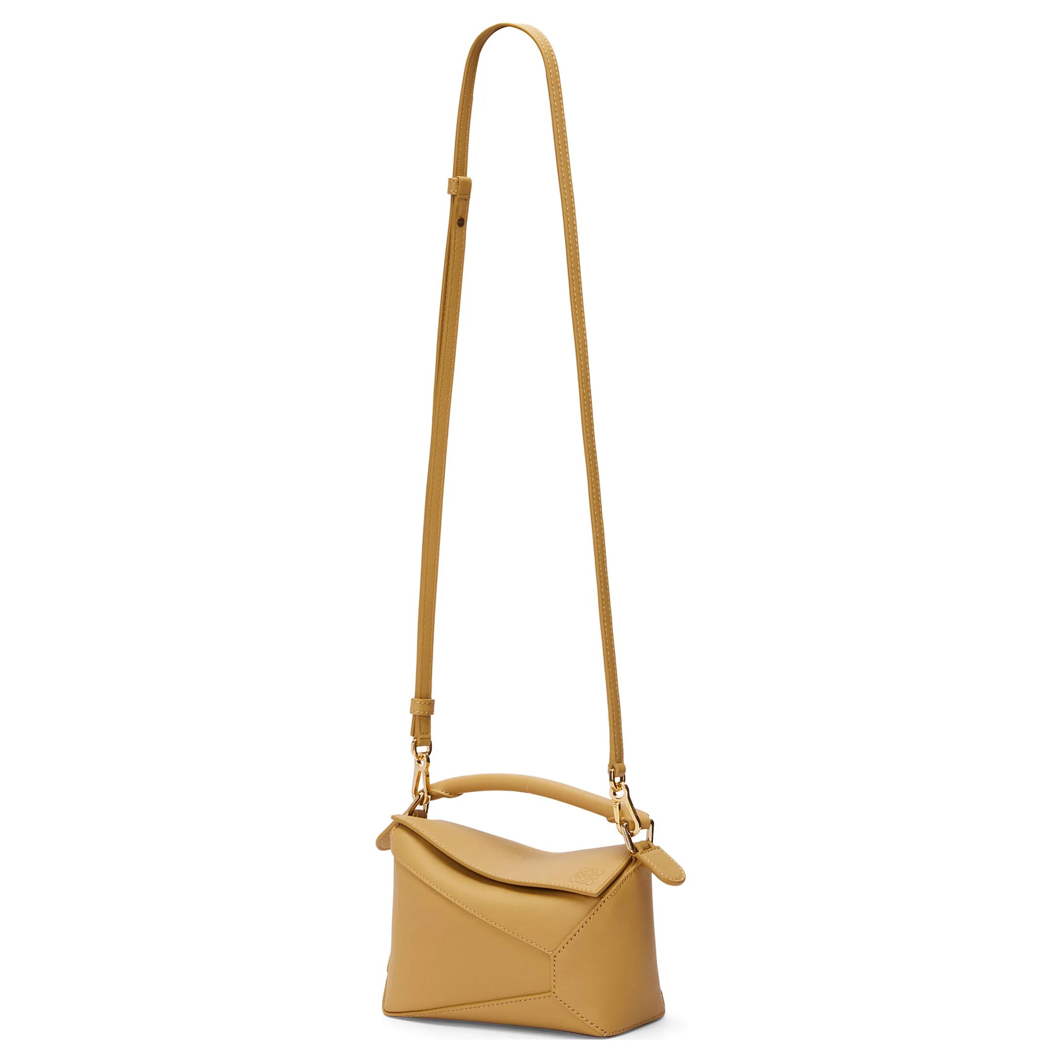 Loewe Мини-сумочка-пазл из классической телячьей кожи, женская, желтого цвета — фото 3