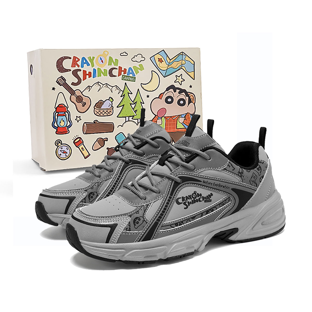 

Crayon Shinchan Массивные кроссовки унисекс низкие бело-синие серо-коричневые, цвет Gray Coffee (Suggestion: Size Up)