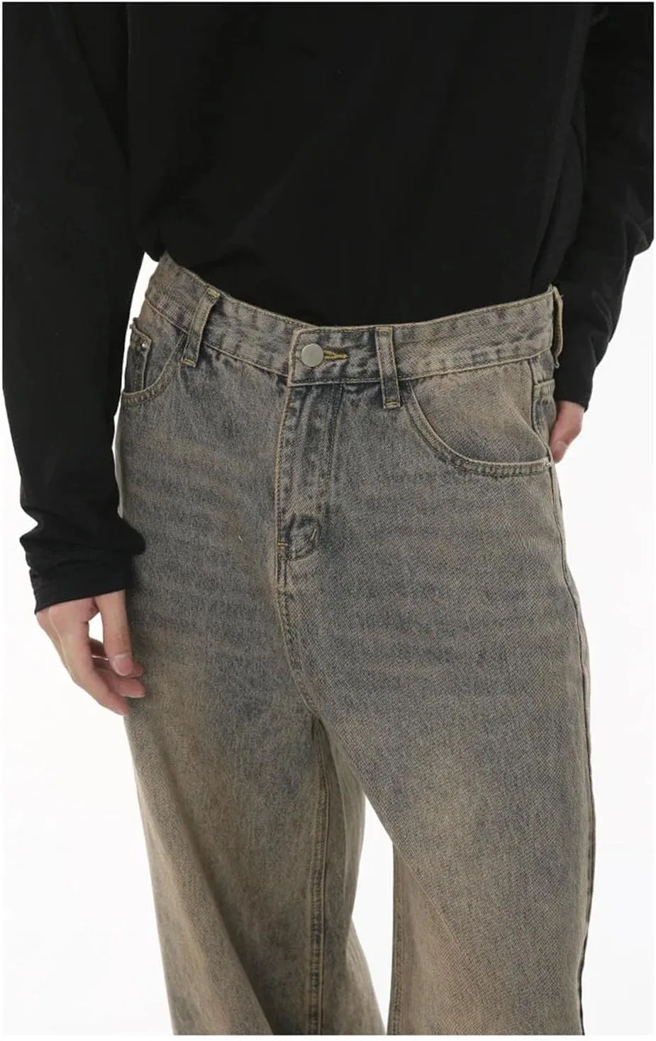 Джинсы свободные Men's Baggy Jeans, As Shown — фото 2