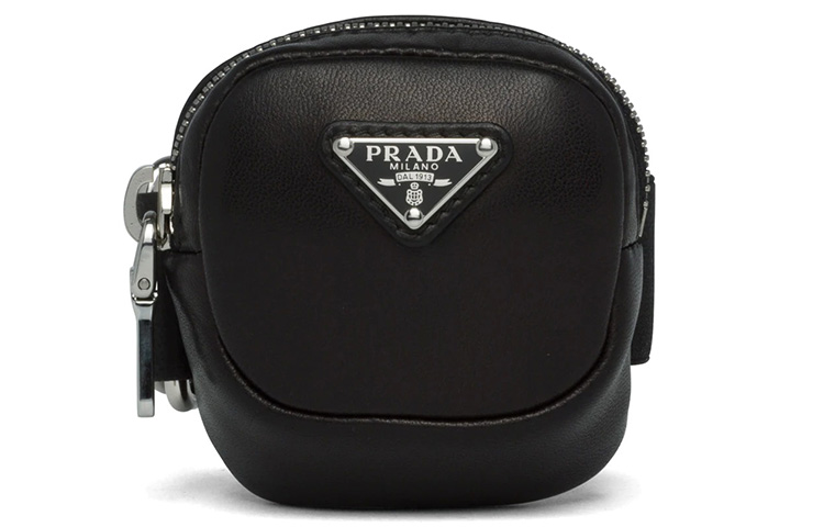

PRADA Мягкий клатч мини из овчины женский black