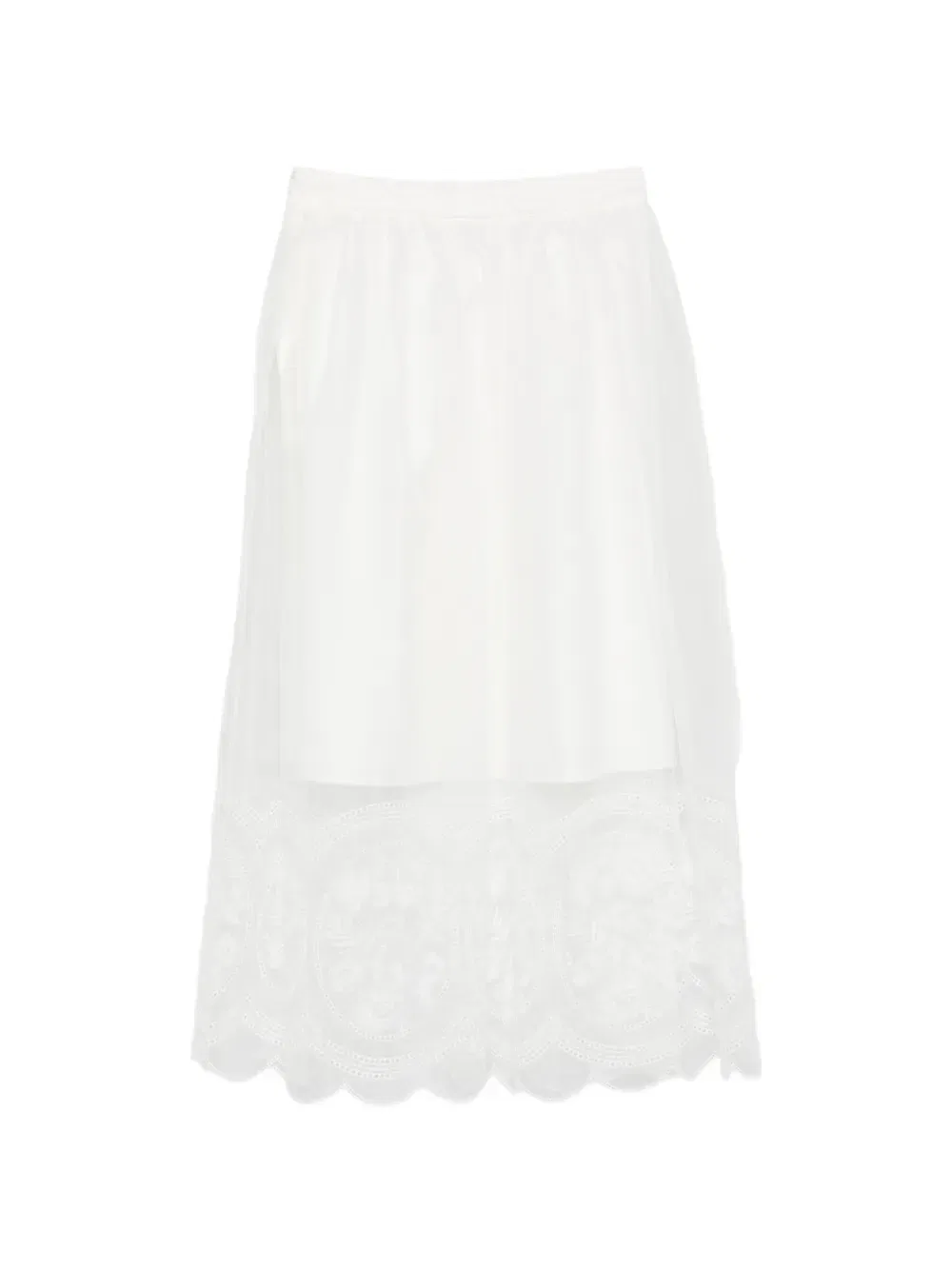 Юбка с вышивкой Elie Saab Junior, белый — фото 2