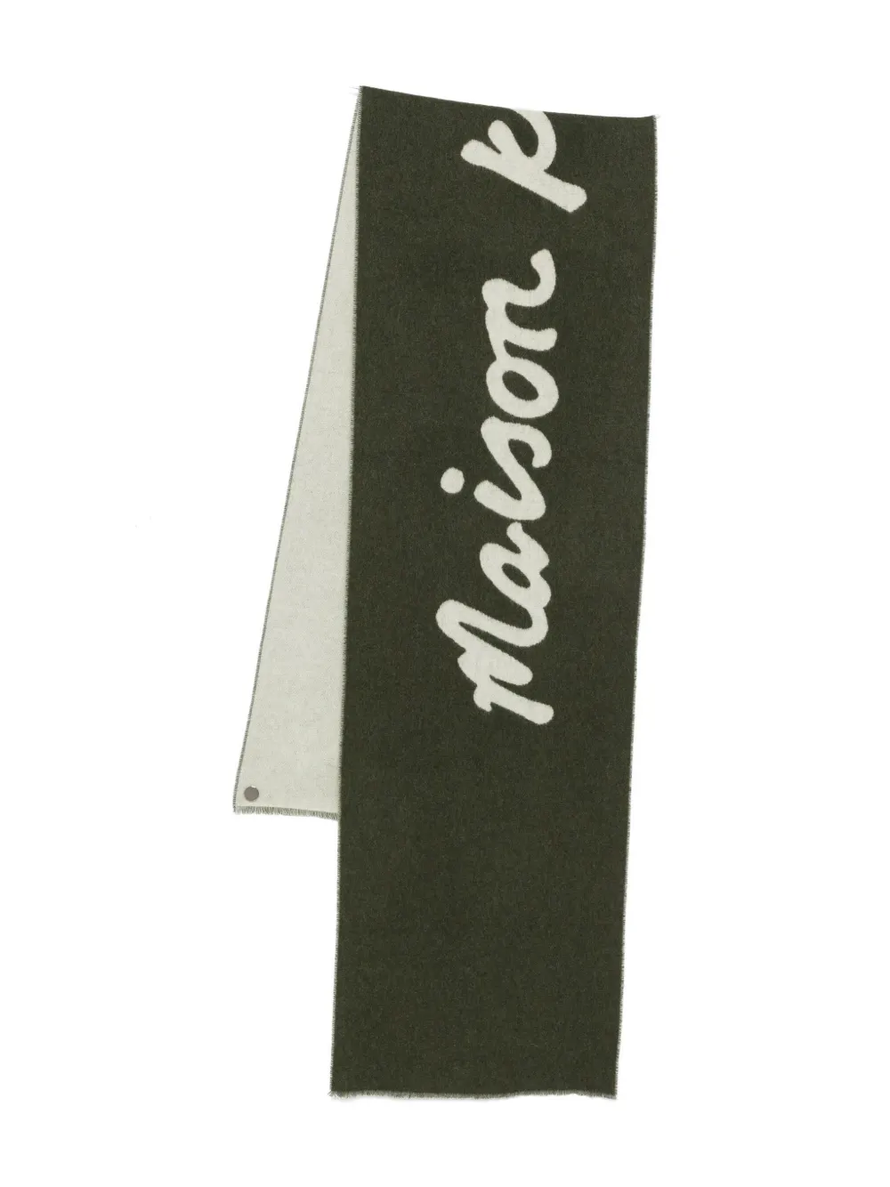 

Шарф с надписью от руки Maison Kitsuné, зеленый