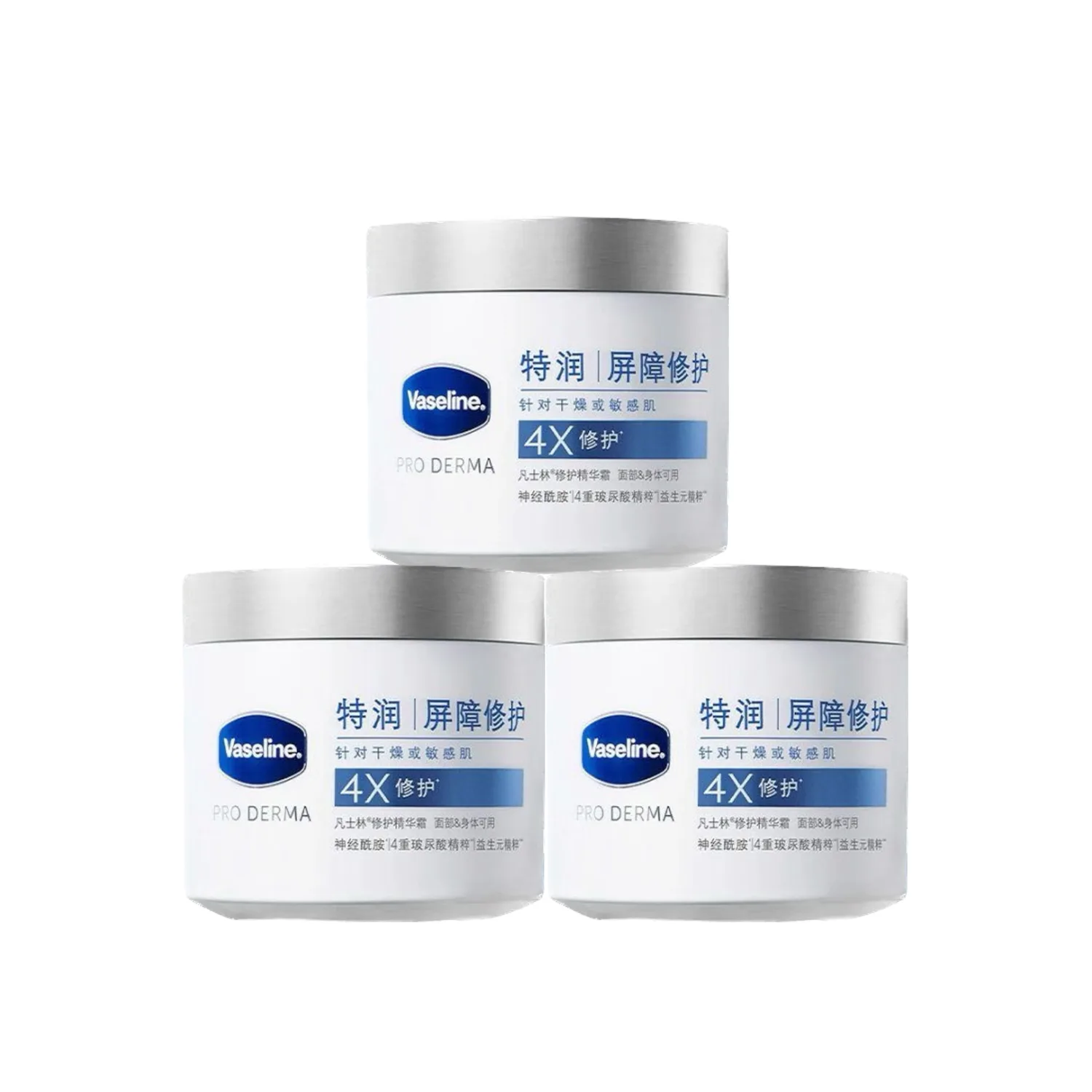 Крем для тела увлажняющий восстанавливающий Vaseline, 360g*3
