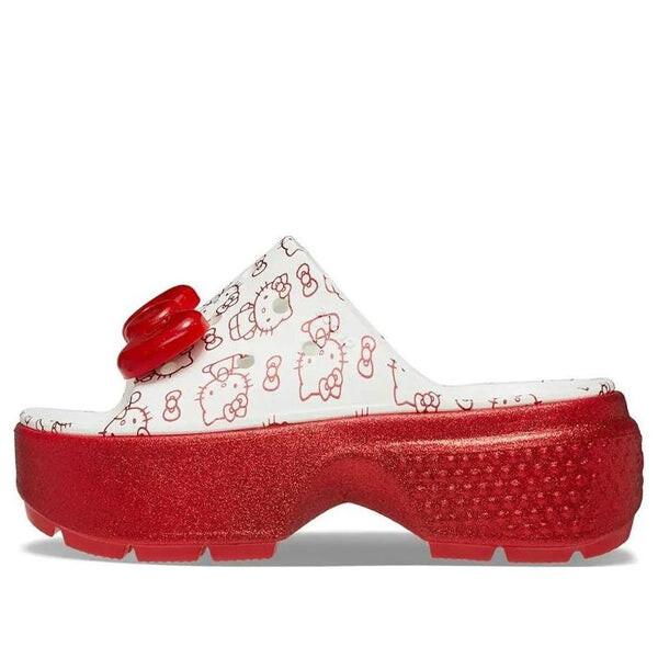 Тапочки x hello kitty stomp slides '50th anniversary' Crocs, белый