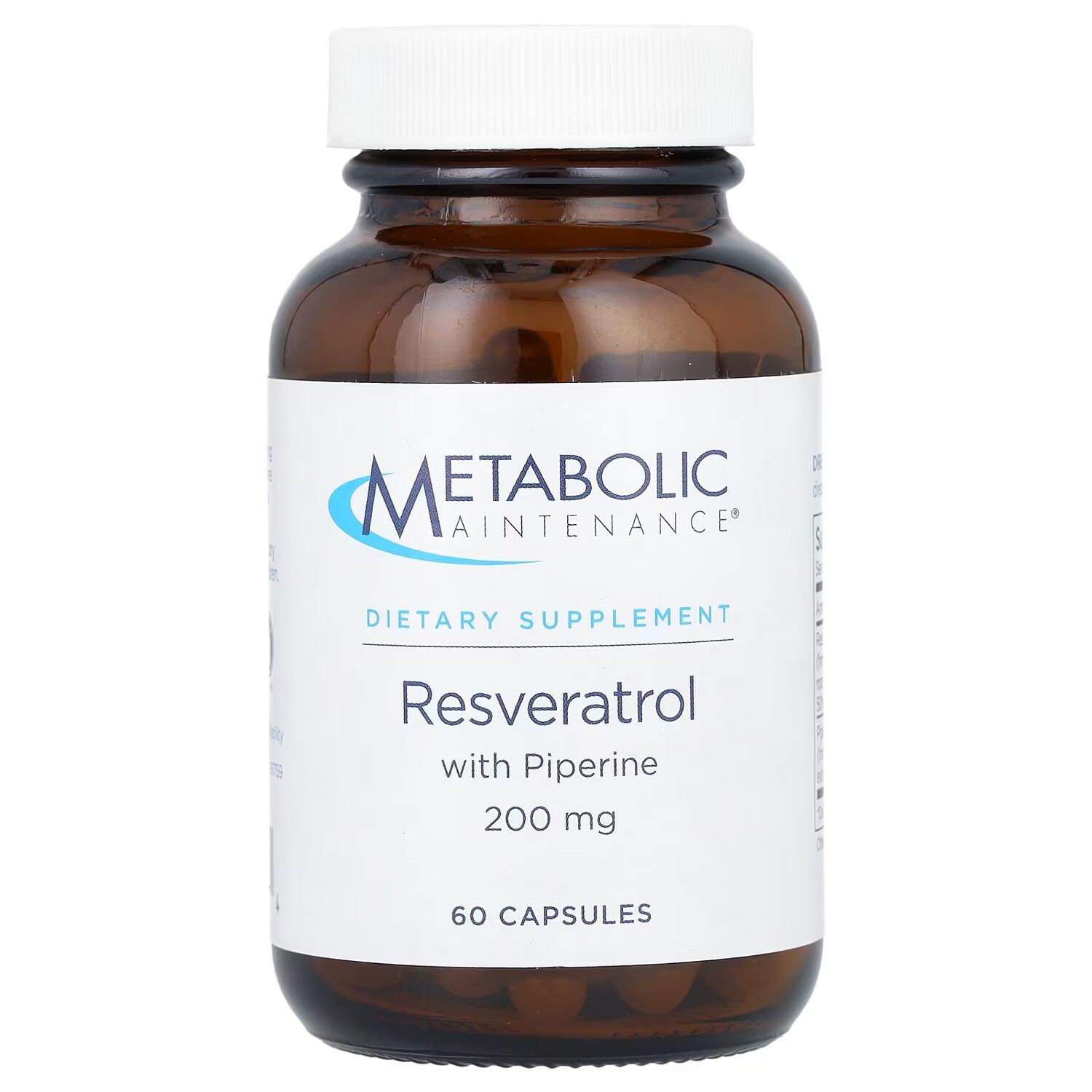 

Ресвератрол Metabolic Maintenance с пиперином, 60 капсул