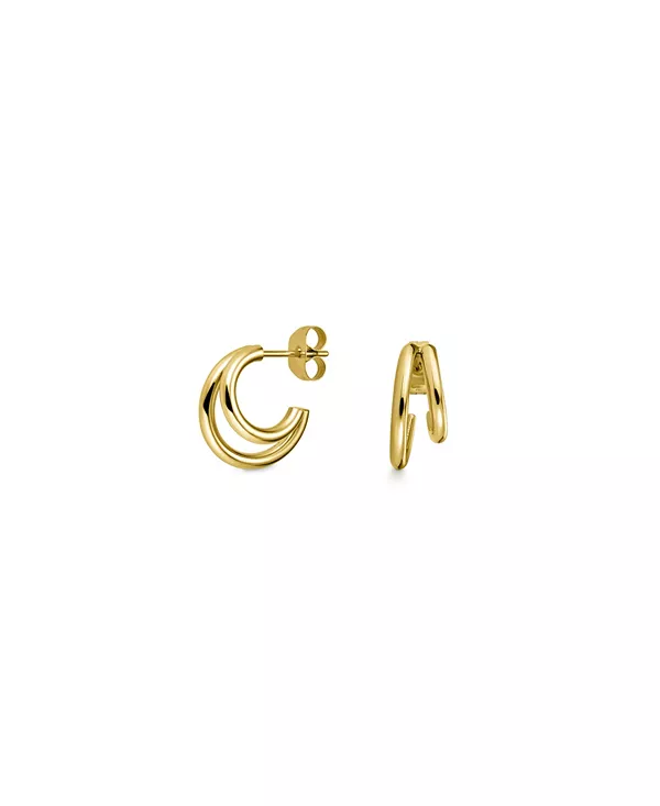 

Двойной обруч из нержавеющей стали с родиевым покрытием Rosefield, gold