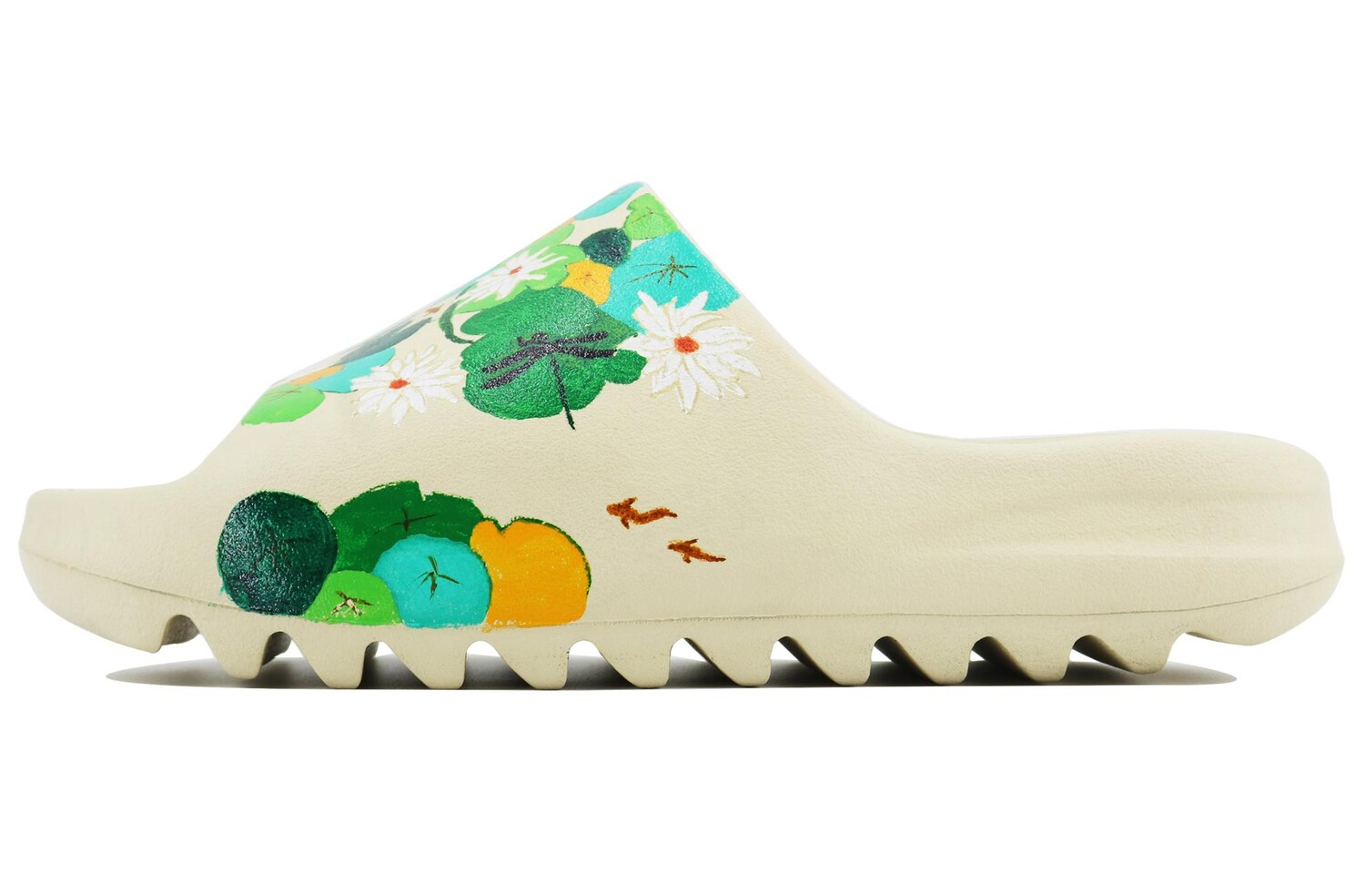 

Шлепанцы Yeezy Slide унисекс серые/желтые Adidas Originals